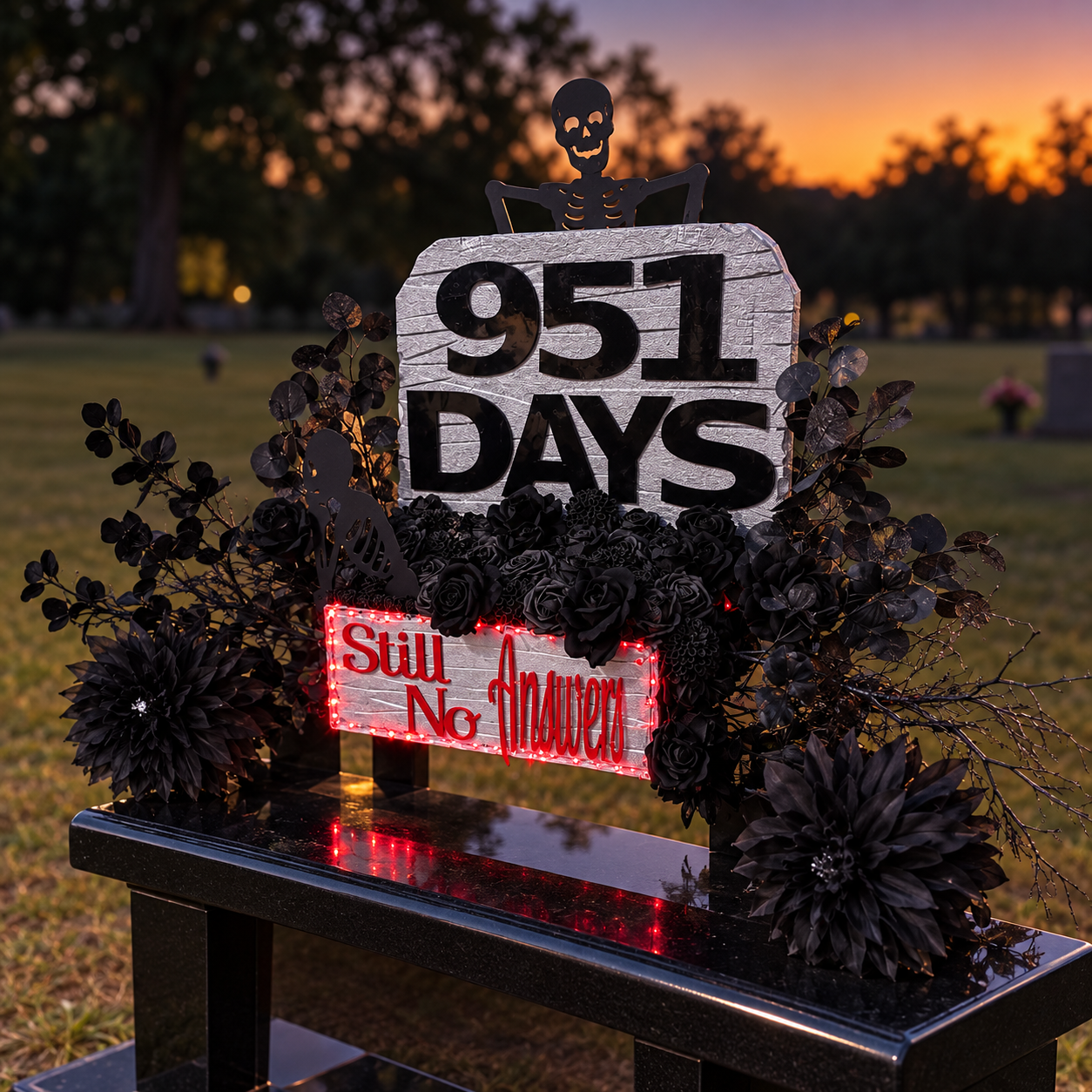 Still Awaiting Answers handcrafted display