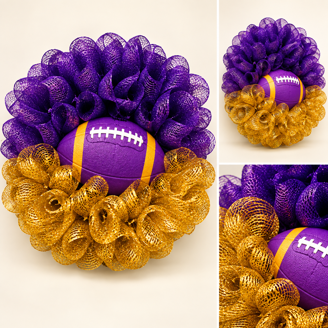 Purple and gold Touchdown at Home football design